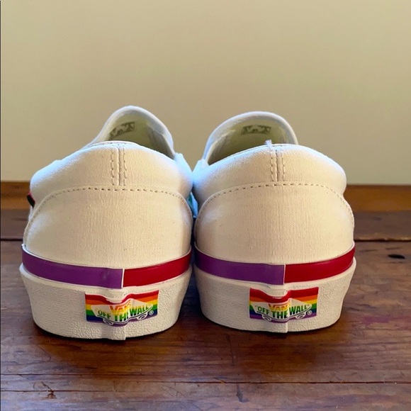rainbow stripe vans